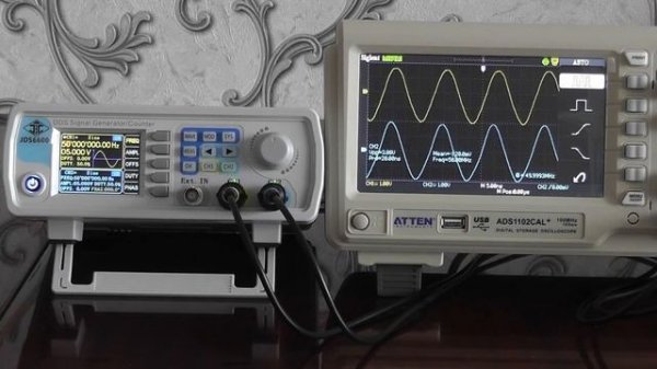 Обзор, тестирование и настройка генератора сигналов JDS6600