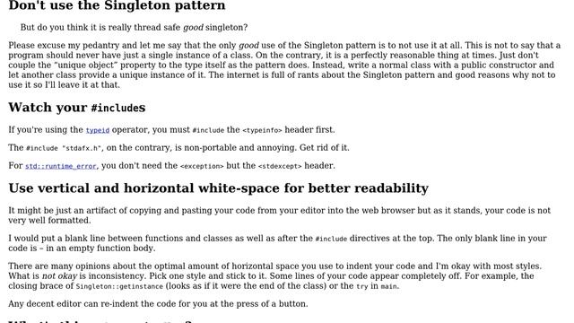 Code Review: Thread safe templatized singleton class (2 Solutions!!) смотреть онлайн
