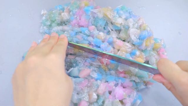 ASMRシャキシャキパリパリ宝石スライムをひたすら切る?? Slime Cutting音フェチ