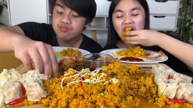 HOMEMADE SPECIAL JAVA RICE, SIOMAI SHRIMP PORK FLAVOR AND CRISPY CHICKEN WINGS MUKBANG PINOY MUKBAN смотреть онлайн