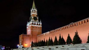 Звук боя курантов Спасская башня Московского кремля