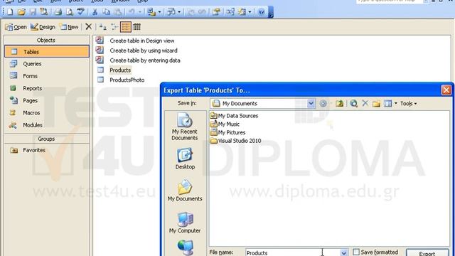 Export the Products table to the IL-ates\Files folder of your desktop, in Excel 97 - Excel 2003... смотреть онлайн