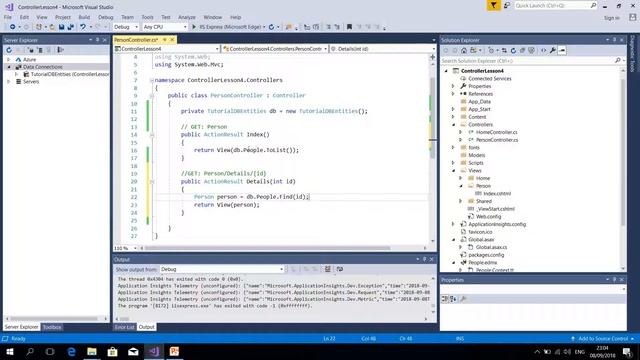Entity Framework and MVC Turorial 5 Controller Methods for Details and Add New смотреть онлайн
