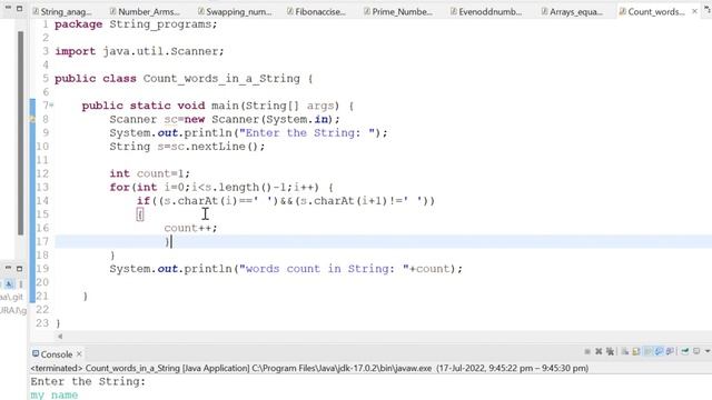 Count words in String using java смотреть онлайн