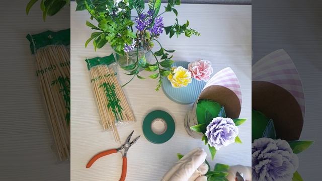 Сборка букета из мыла в крафт стакане. Формы от Saponelli ?