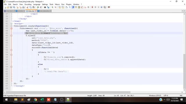 load blog using ajax in php || priyog educational || in hindi смотреть онлайн