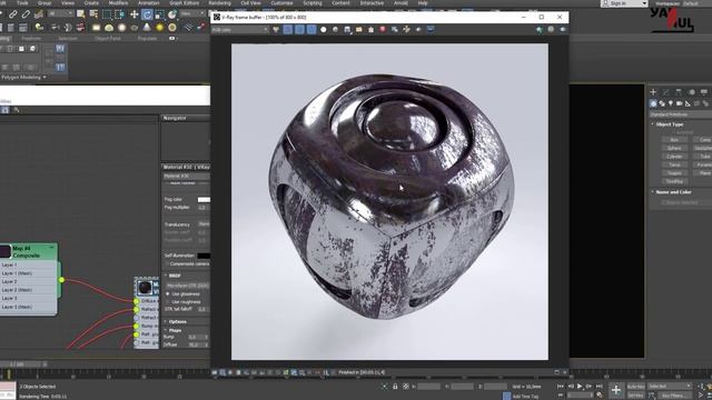 3Ds Max+V-Ray. Базові матеріали - Метал смотреть онлайн