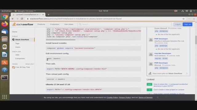 #9 Laravel: command not found error resolution | In hindi | Environment config setup in ubuntu смотреть онлайн