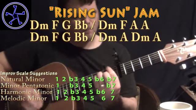 House of the Rising Sun Jam in Dm Minor - Acoustic Guitar Instrumental Track смотреть онлайн