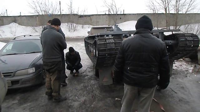 Вездеход ТСН 74. Гусеничный модуль для автомобиля. смотреть онлайн