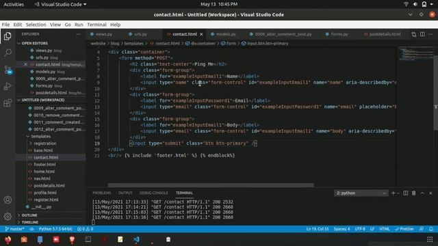 How to Create Contact System using Django | Django Local Server | Django Course in Tamil смотреть онлайн