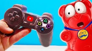 ДЖОЙСТИК ИЗ ШОКОЛАДА ДЛЯ ЖЕЛЕЙНОГО МЕДВЕДЯ ВАЛЕРЫ ( КАК СДЕЛАТЬ ШОКОЛАДНЫЙ ДЖОЙСТИК ).mp