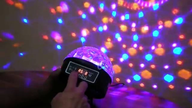 Светодиодный диско-шар. Обзор. Программируемая цветомузыка смотреть онлайн