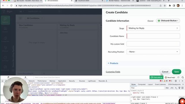 CRM from scratch with Bun - Ep 002 - Create entity modal смотреть онлайн