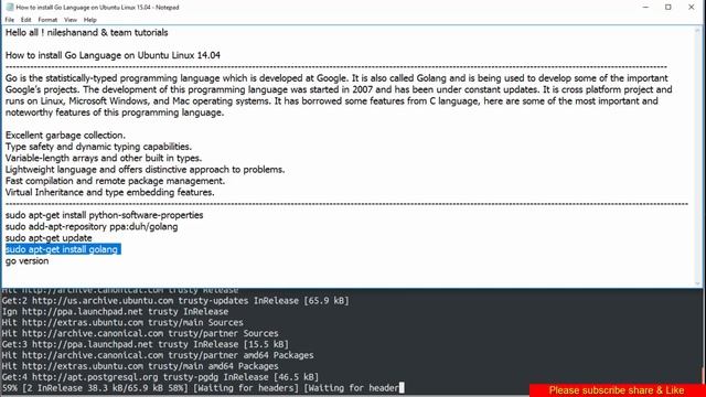 How to install Go Language golang on Ubuntu Linux 14.04 смотреть онлайн