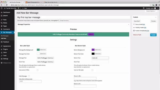 Sticky Top Message Bar Wordpress Plugin смотреть онлайн