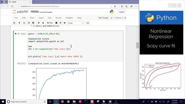 Python ? Nonlinear Regression Curve Fit смотреть онлайн