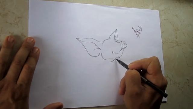 как рисовать свинью смотреть онлайн