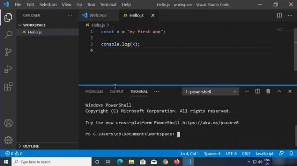 Node.js Tutorial for Beginners -  Install and Use Visual Studio Code on Windows 10 for NodeJs