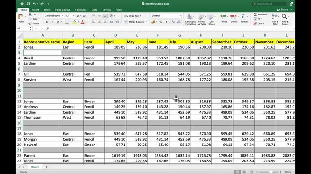 How to remove blank rows in excel | 5 seconds смотреть онлайн