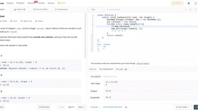 Leetcode 1. Two Sum solution in java bangla смотреть онлайн