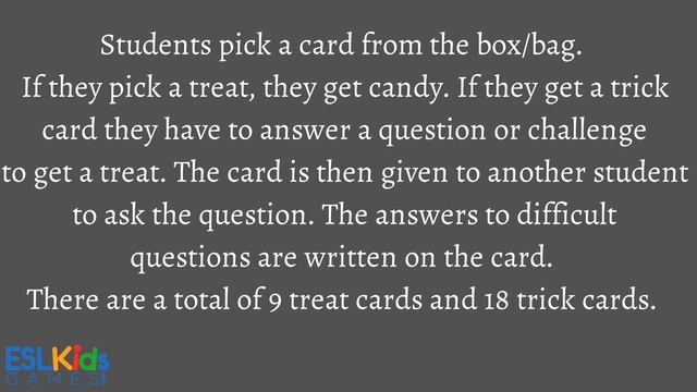 ESL Halloween Game: Trick or Treat смотреть онлайн