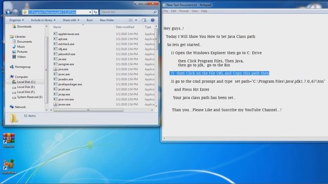 How to set Java class path in windows 7 смотреть онлайн