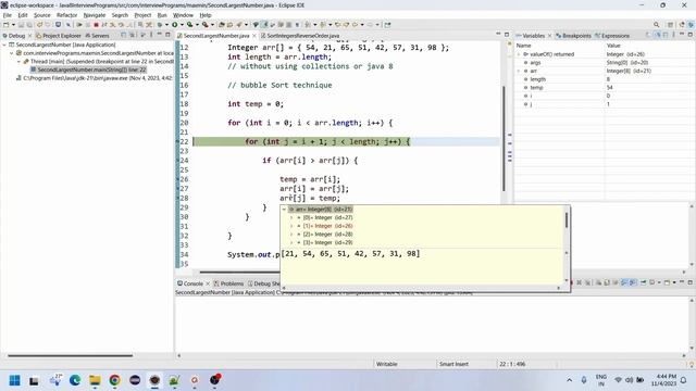 Java 8 Program to find the second largest number using Stream API? смотреть онлайн