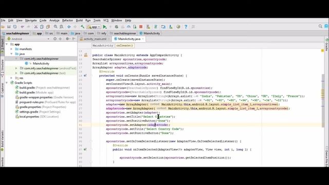 set selection in spinner - Android Studio смотреть онлайн