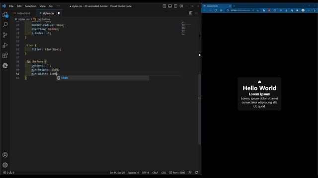 How To Make An ANIMATED RGB BORDER CARD | HTML CSS Project Tutorial for Beginners смотреть онлайн