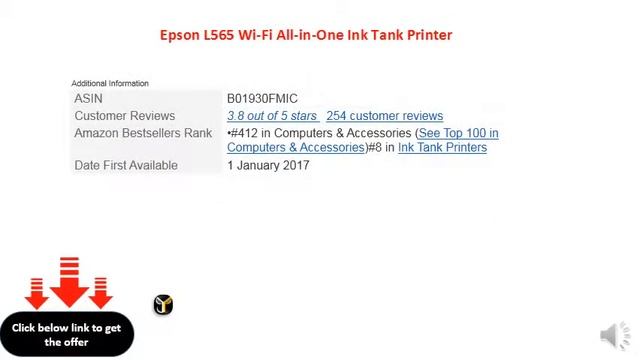 Epson L565 Wi-Fi All-in-One Ink Tank Printer смотреть онлайн