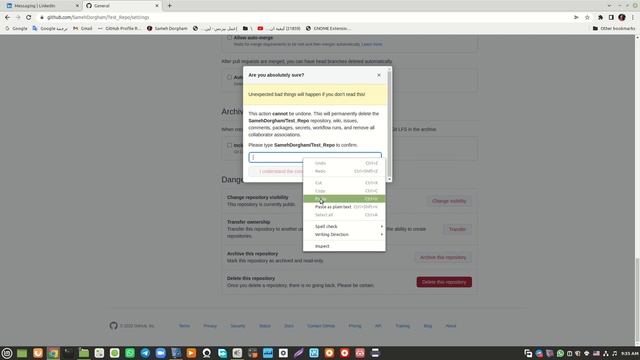 كيفية مسح مستودع من حساب جيت هب Delete GitHub Repo - سامح درغام смотреть онлайн