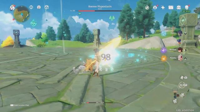 Genshin Impact "How To Kill A LvL 50 Anemo Hypostasis" Gameplay смотреть онлайн