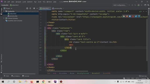 PHP HTML форма обратной связи. Часть 1 смотреть онлайн