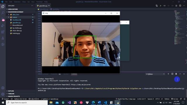 Demo ứng dụng nhận diện khuôn mặt với OpenCV - Python смотреть онлайн