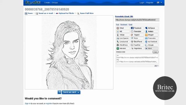 Online Pencil Sketch Drawing Tool To draw Pencil Portrait by Britec смотреть онлайн