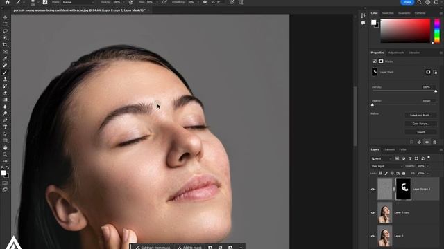 Fast High-End Face Retouching Photoshop Tutorial | Photoshop Face Cleaning Tutorial смотреть онлайн
