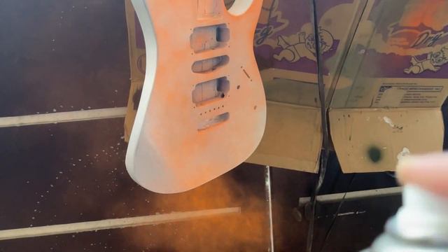 Ibanez Guitar Painting Restoration - Neon Orange смотреть онлайн