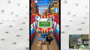 Subway Surf играем Мультик игра Собиратель монет #4 на канале в гостях у Даши