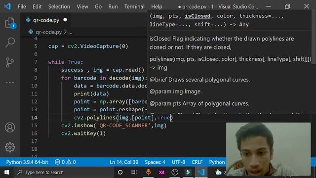 QR-CODE SCANNER IN PYTHON USING OPENCV 2021 BEGINNER PROJECT смотреть онлайн