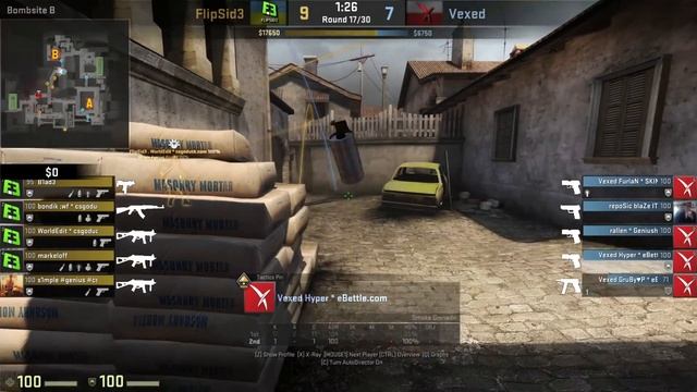 CSGO: POV Vexed Hyper vs FlipSid3 (34/20) inferno @ Turner Road to Vegas Closed Qualifier смотреть онлайн