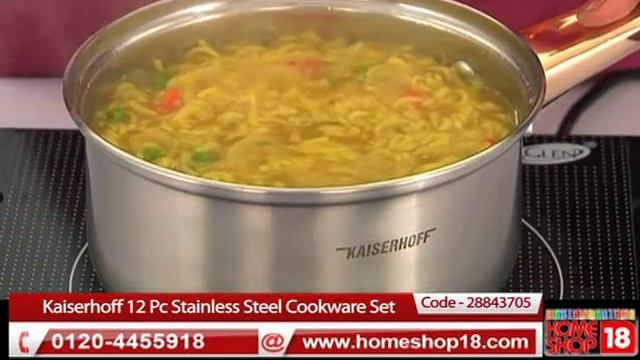 Homeshop18.com - Kaiserhoff Cookware Set смотреть онлайн