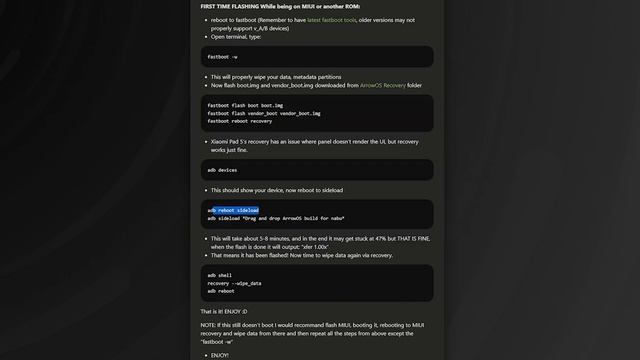 Installing Arrow os in Xiaomi pad 5 (Nabu) fastboot method смотреть онлайн