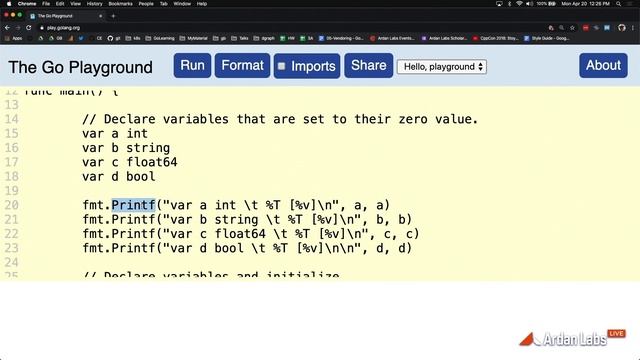 Go Syntax - Variables смотреть онлайн