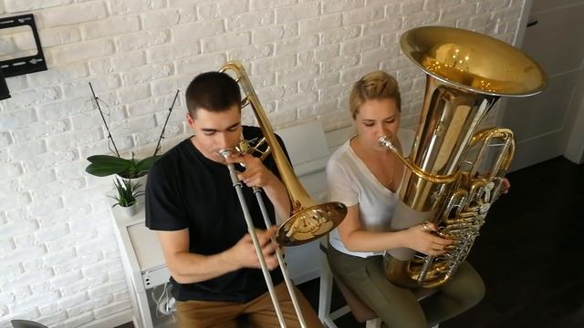 Shape of You - Ed Sheeran - Double Brass (Trombone & Tuba Cover) смотреть онлайн
