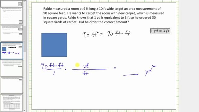 Convert Square Feet to Square Yards (Unit Fractions) смотреть онлайн