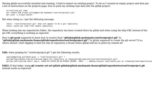 How is git supposed to resolve URLs generated by gitlab? смотреть онлайн