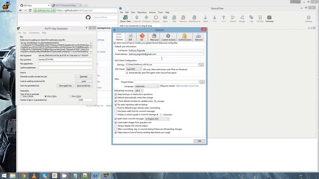 Extremly Noob Guide to setting up the sourcetree github client through SSH using Puttygen смотреть онлайн