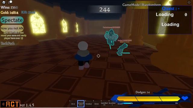 【Roblox Undertale SandMemory】Classic Sans GamePlay смотреть онлайн