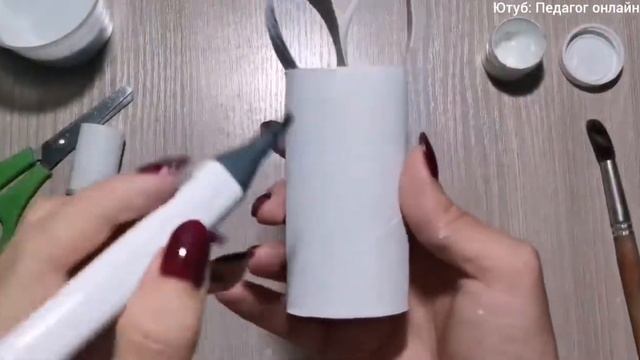 Мастер-класс для детей. Зайчик из втулки. Творчество. DIY. Rabbit. Paper craft. Bunny смотреть онлайн